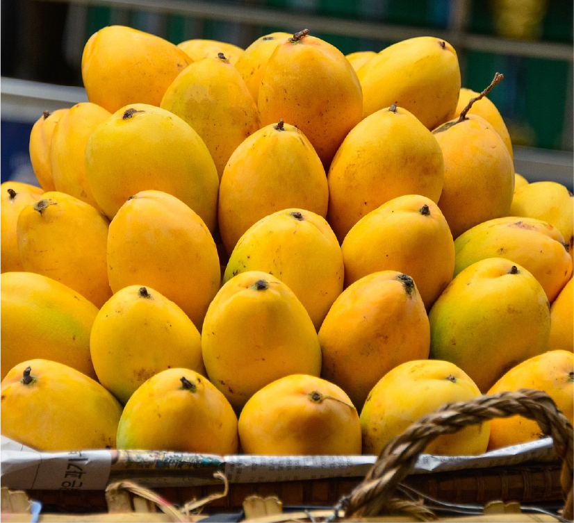 Woman selecting fresh fruits